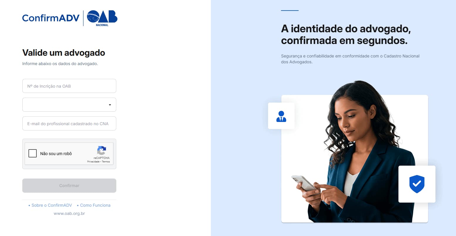 Plataforma ConfirmADV promete proteção instantânea