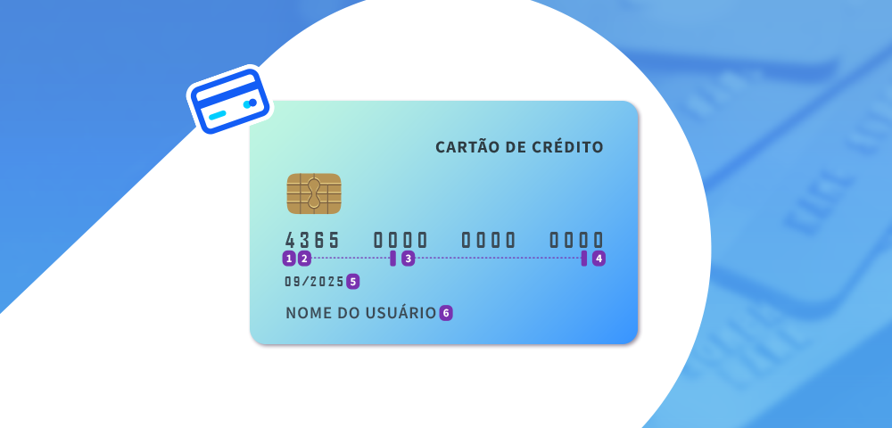 Número do cartão de crédito - Frente